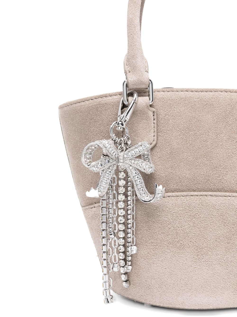 Self-Portrait Self-Portrait Suede Charm Tote Bag