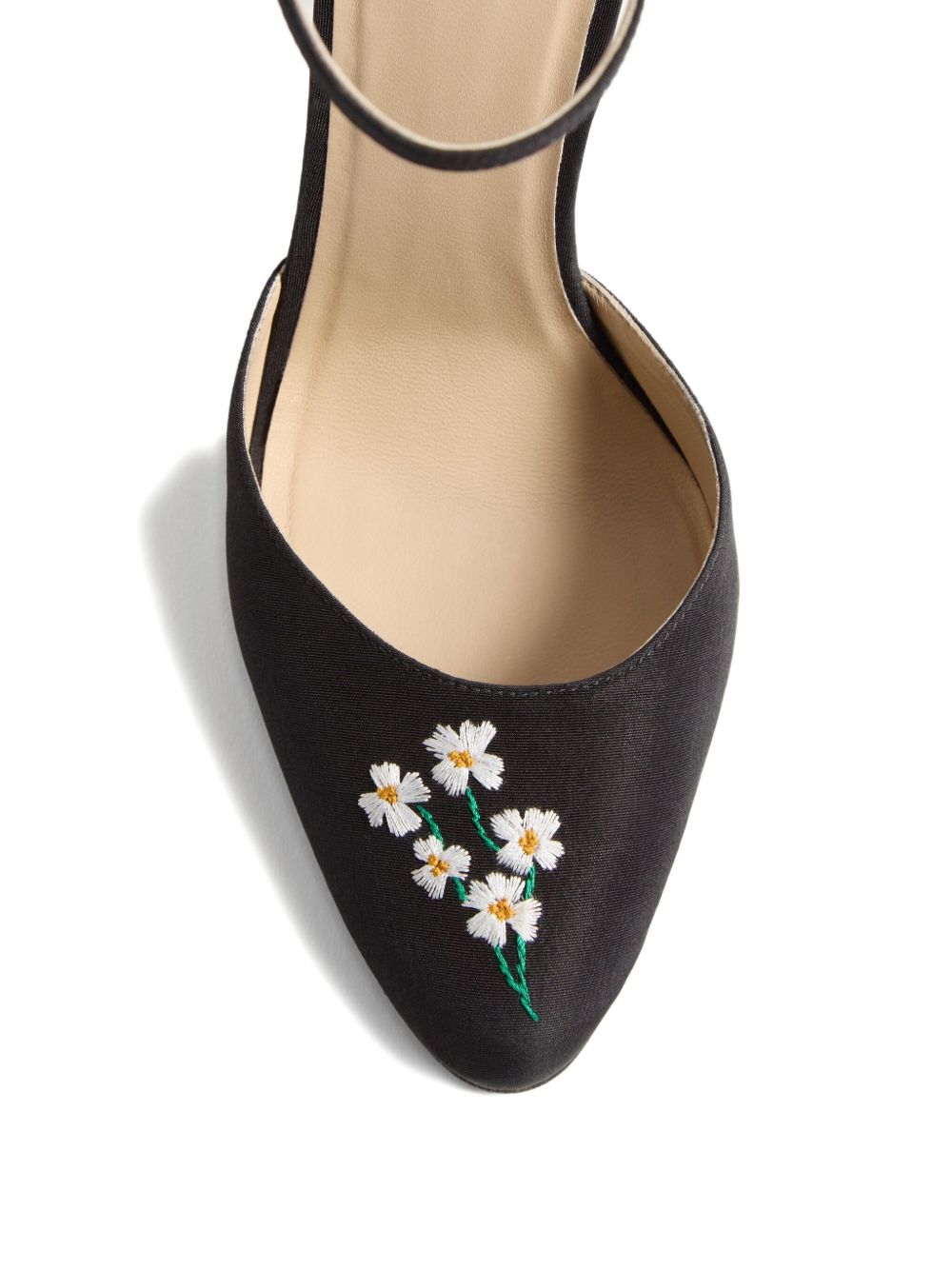 Valentino Garavani Valentino Garavani Hi Dolly Pumps In Fabric With Floral Embroidery 105mm