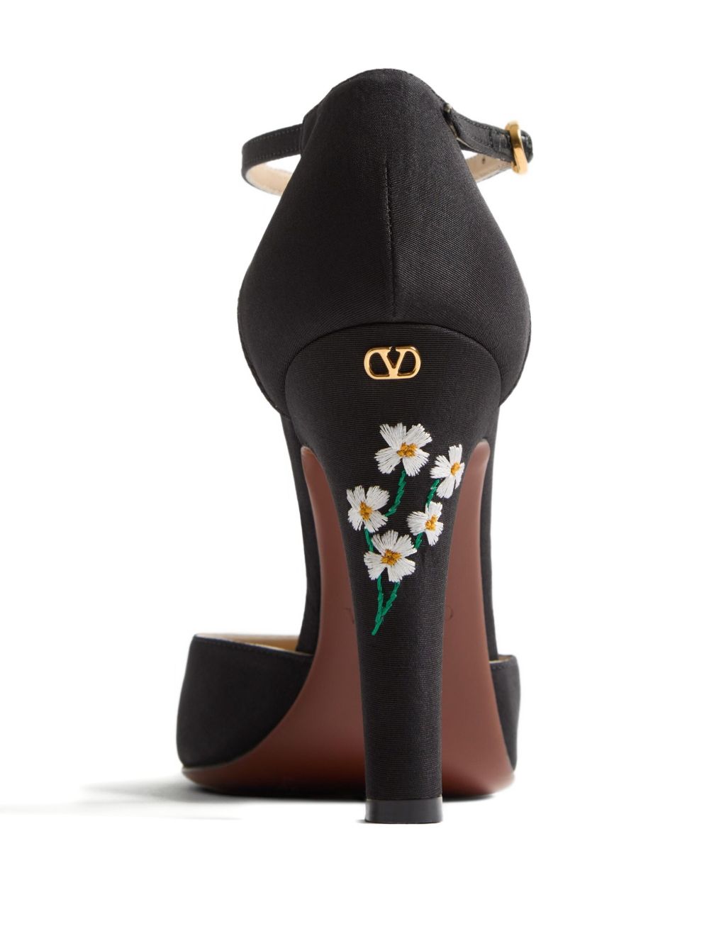 Valentino Garavani Valentino Garavani Hi Dolly Pumps In Fabric With Floral Embroidery 105mm