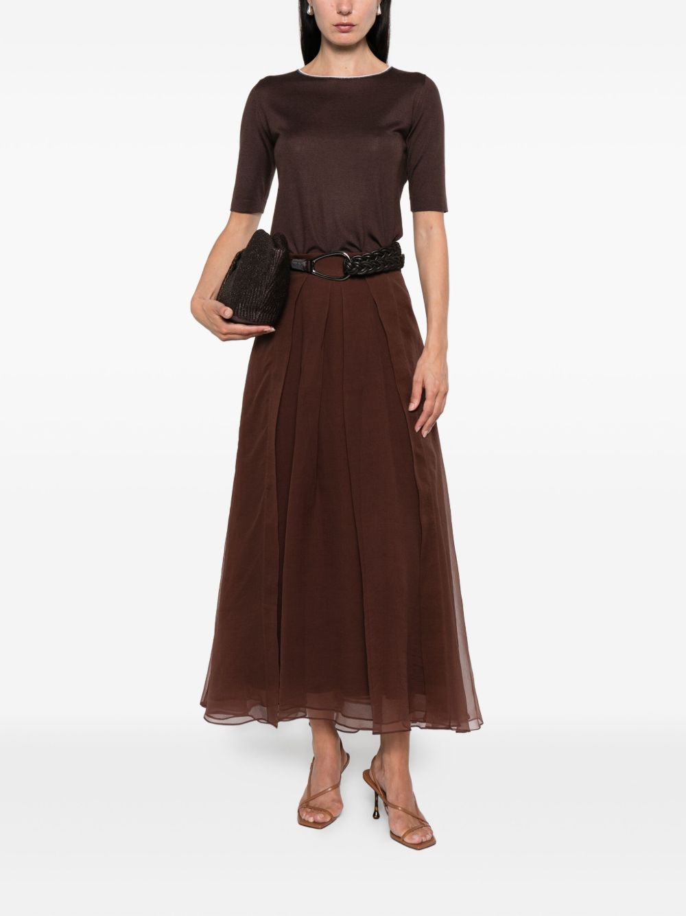 Brunello Cucinelli Brunello Cucinelli Silk maxi skirt