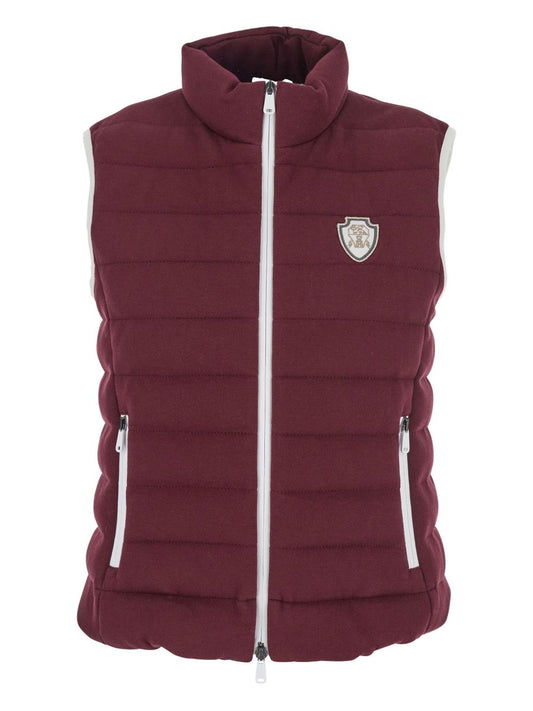 Brunello Cucinelli Brunello Cucinelli Quilted logo-plaque gilet