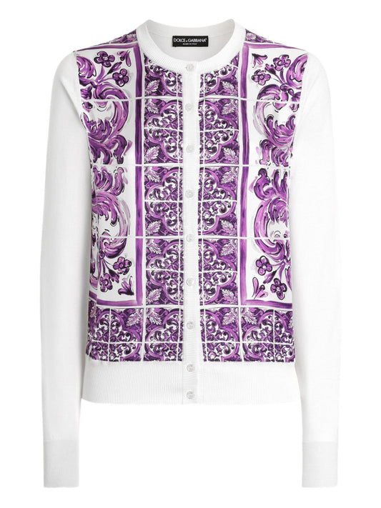 Dolce & Gabbana Dolce & Gabbana Maiolica print silk cardigan