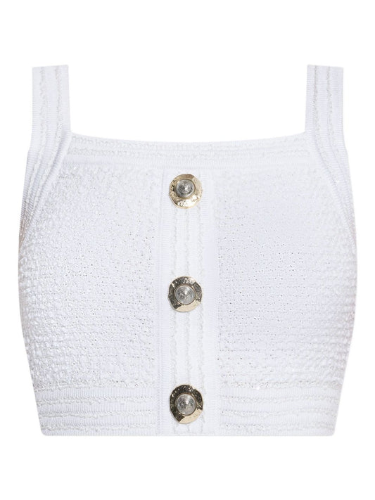 Balmain Balmain Tweed Crop Top