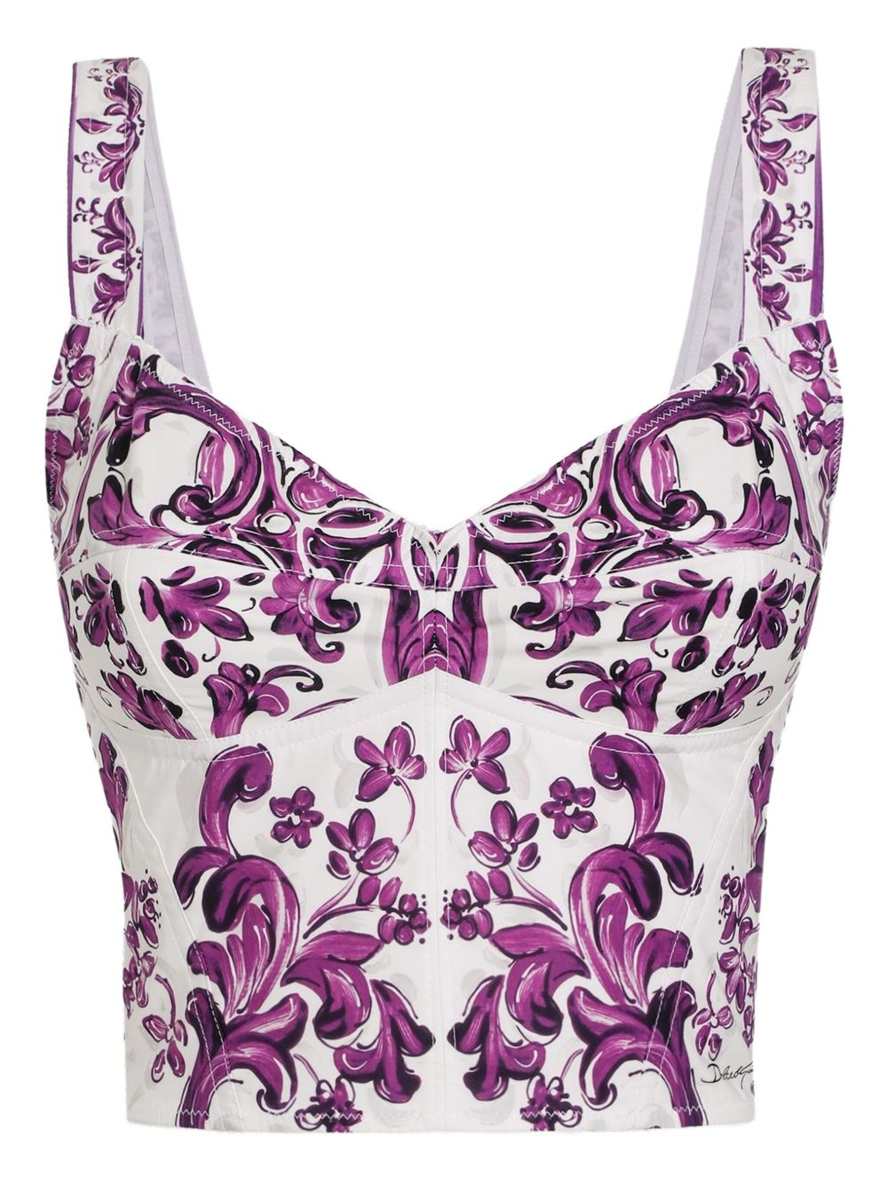 Dolce & Gabbana Dolce & Gabbana Maiolica print bustier top