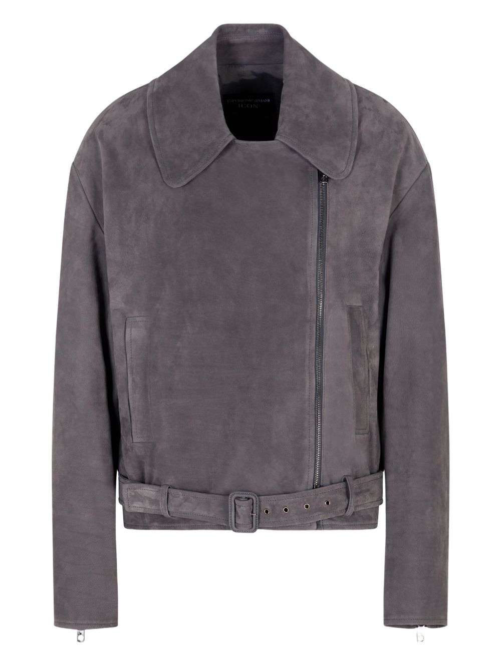 Emporio Armani Emporio Armani Icon Nubuck Calfskin Biker Jacket