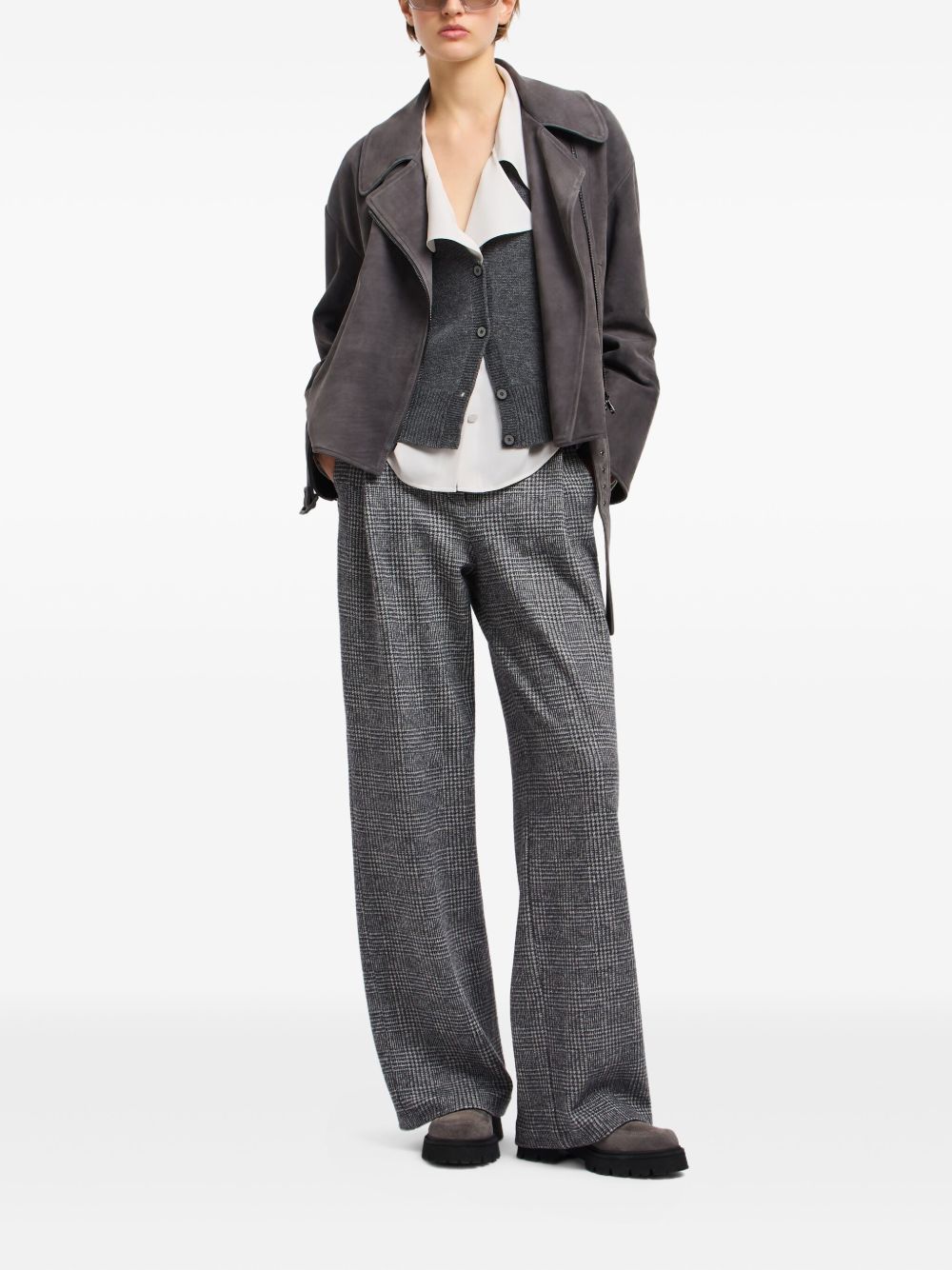 Emporio Armani Emporio Armani Icon Nubuck Calfskin Biker Jacket