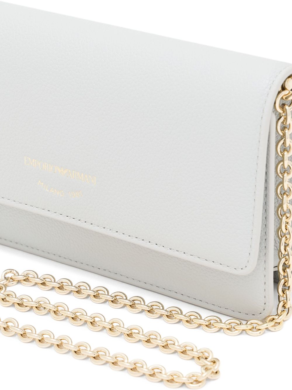 Emporio Armani Emporio Armani Chain-strap leather clutch bag