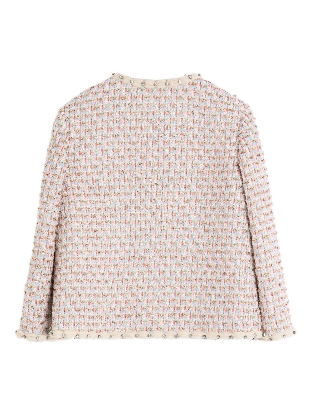 Valentino Valentino Embroidered Ribbon Tweed Jacket