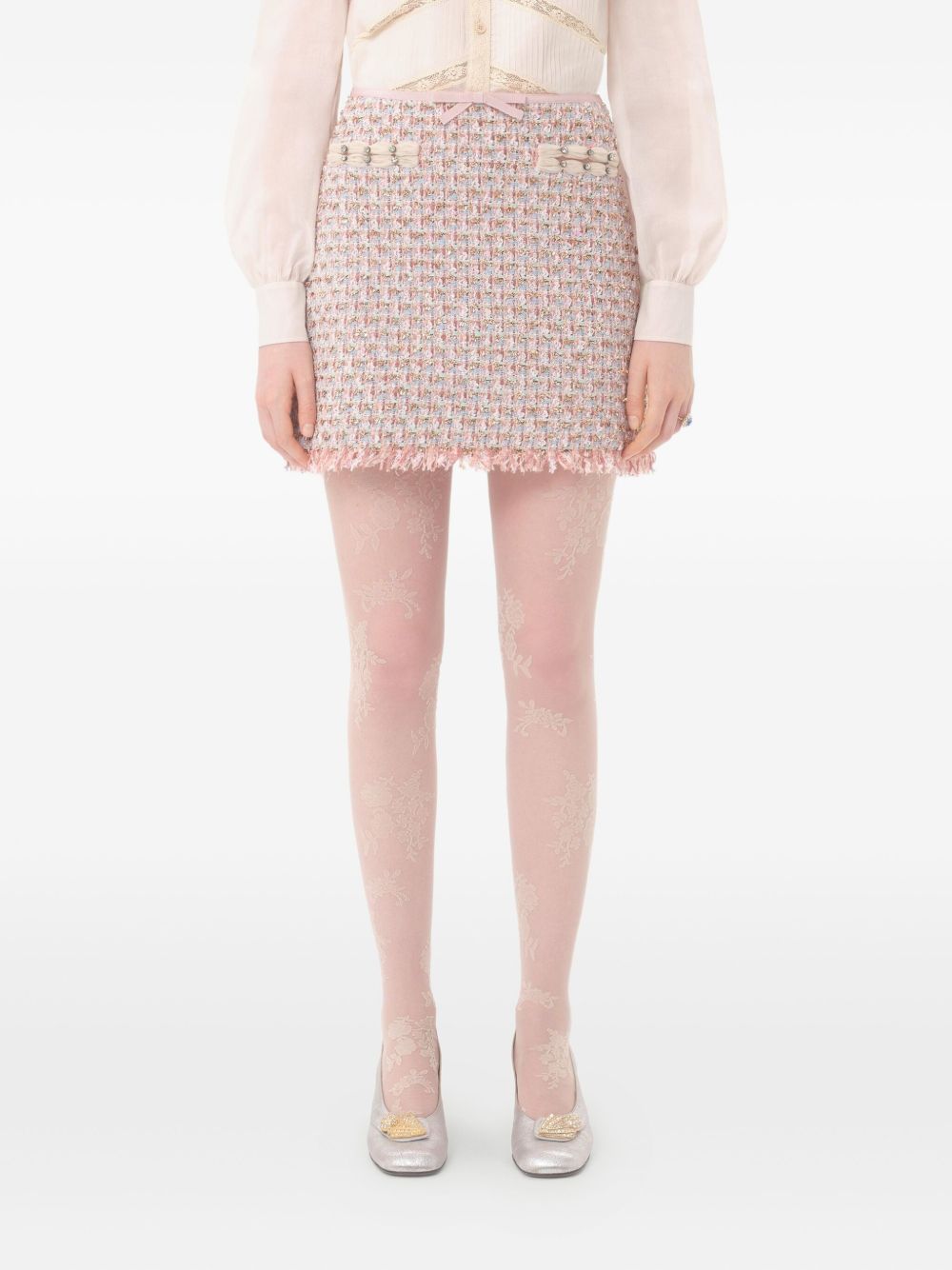 Valentino Valentino Ribbon Tweed Skirt