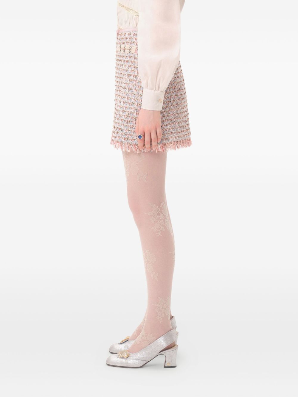 Valentino Valentino Ribbon Tweed Skirt