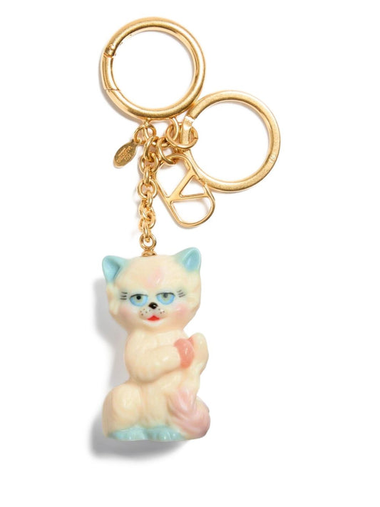 Valentino Garavani Valentino Garavani Le Chat De La Maison Nylon Bag Charm with Keychain