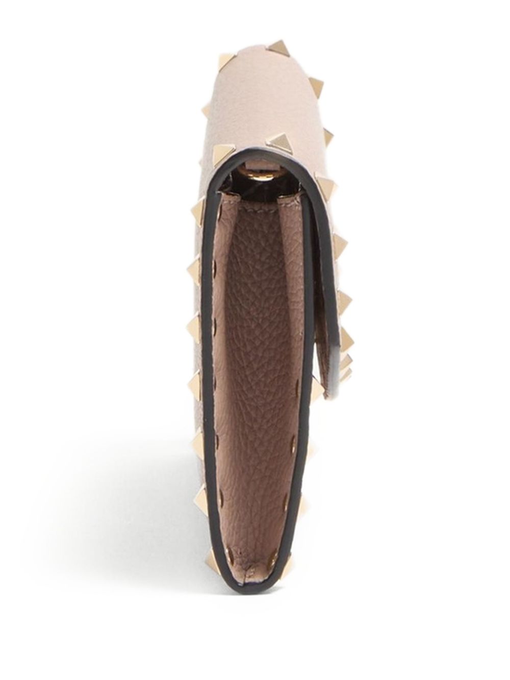 Valentino Garavani Valentino Garavani Rockstud Chain Wallet in Garnet Calfskin