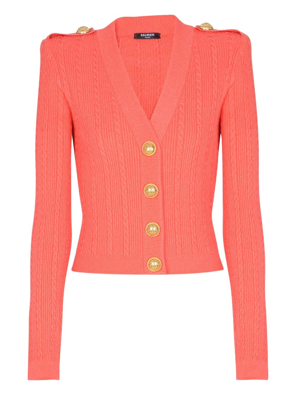 Balmain Balmain Long-sleeved twisted knit cardigan