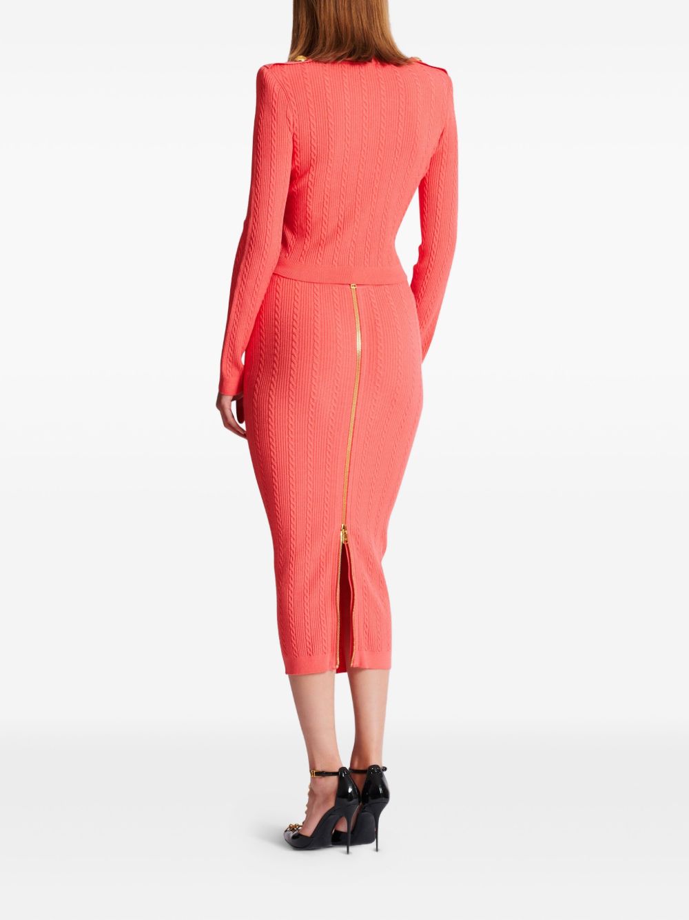 Balmain Balmain Long-sleeved twisted knit cardigan