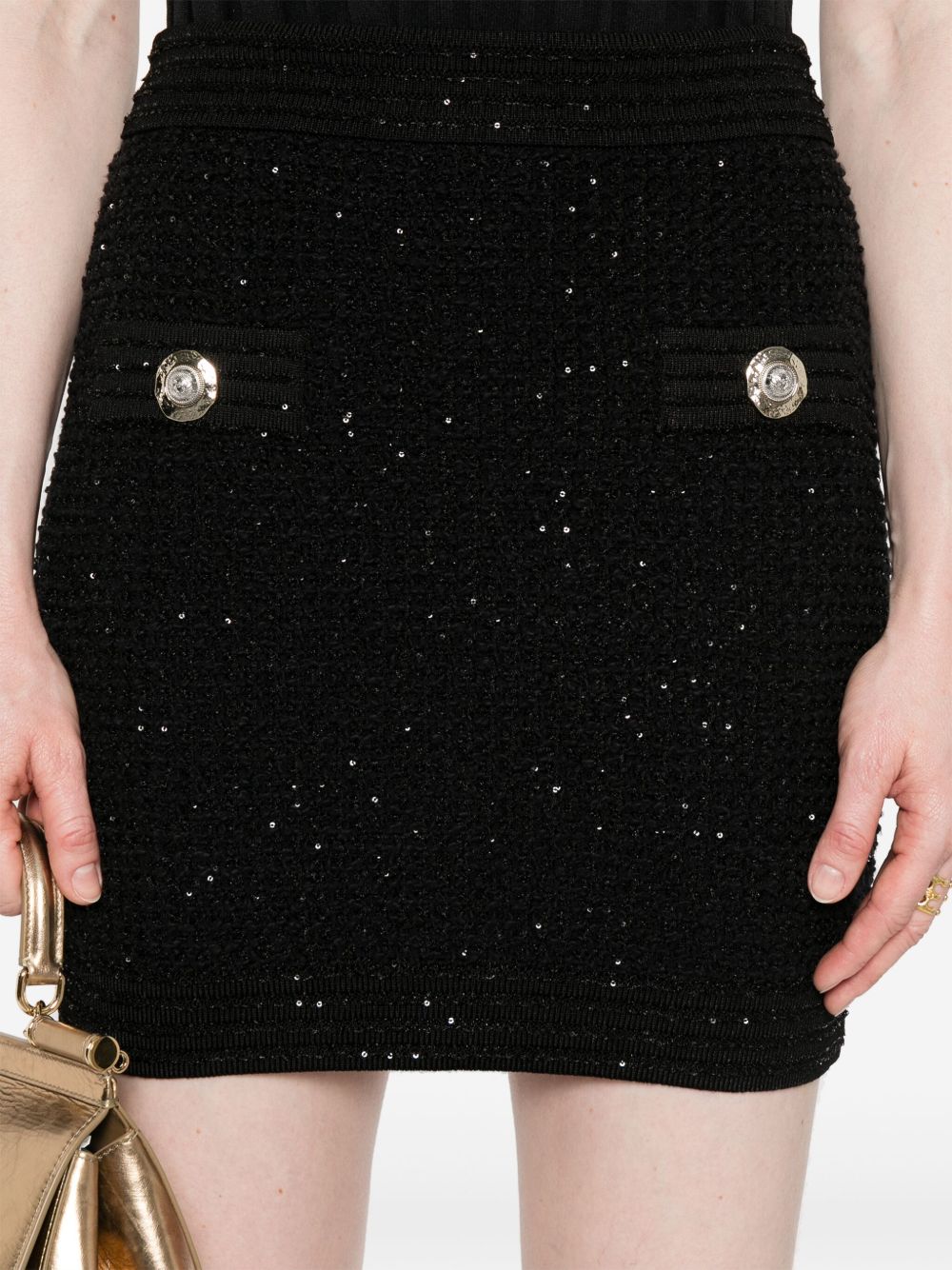Balmain Balmain Tweed Mini Skirt