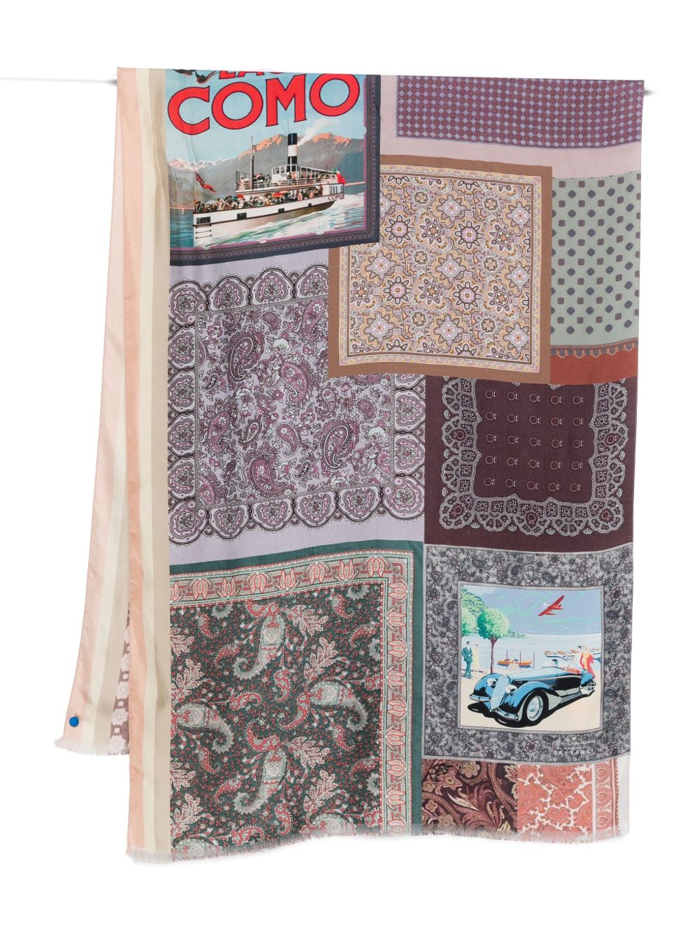 Pierre Louis Mascia Pierre Louis Mascia Lago di Como silk printed scarf