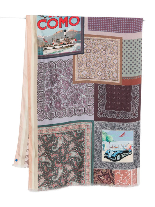 Pierre Louis Mascia Pierre Louis Mascia Lago di Como silk printed scarf