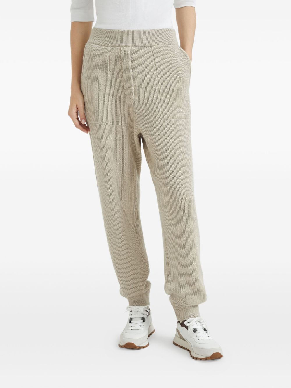 Brunello Cucinelli Brunello Cucinelli Ribbed-knitted joggers