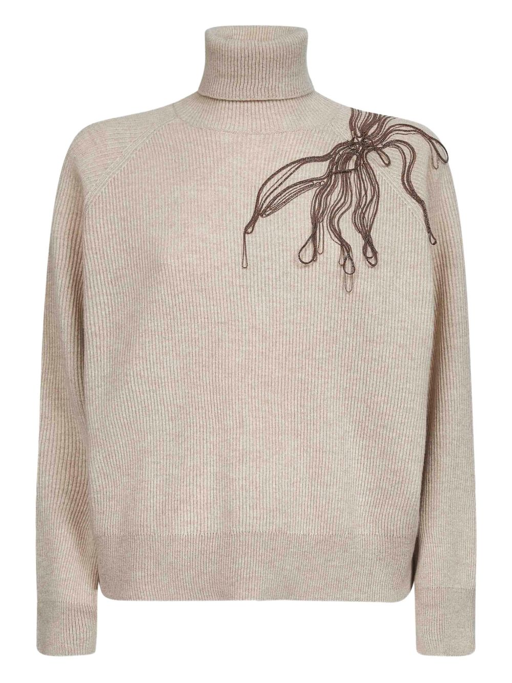Brunello Cucinelli Brunello Cucinelli Roll-neck embroidered sweater