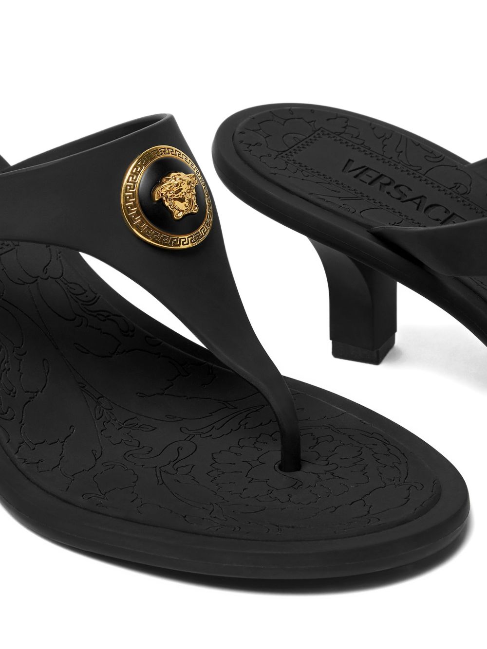 Versace Versace Alia 55mm rubber flip-flop sandals