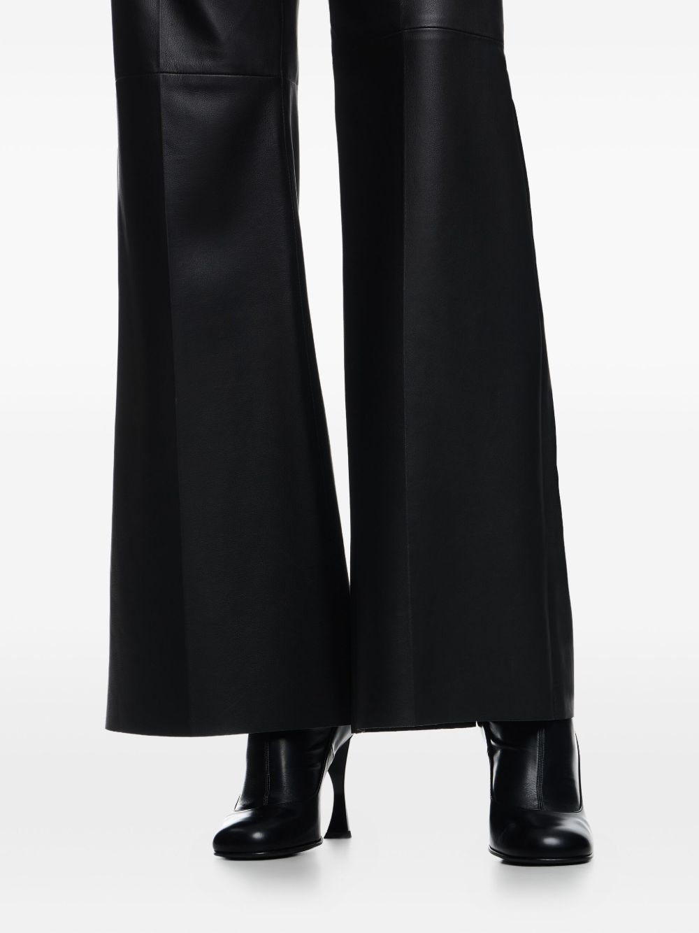 Emporio Armani Emporio Armani Palazzo trousers in lambskin glovery