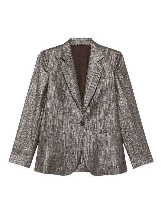 Brunello Cucinelli Brunello Cucinelli Metallic single-breasted blazer