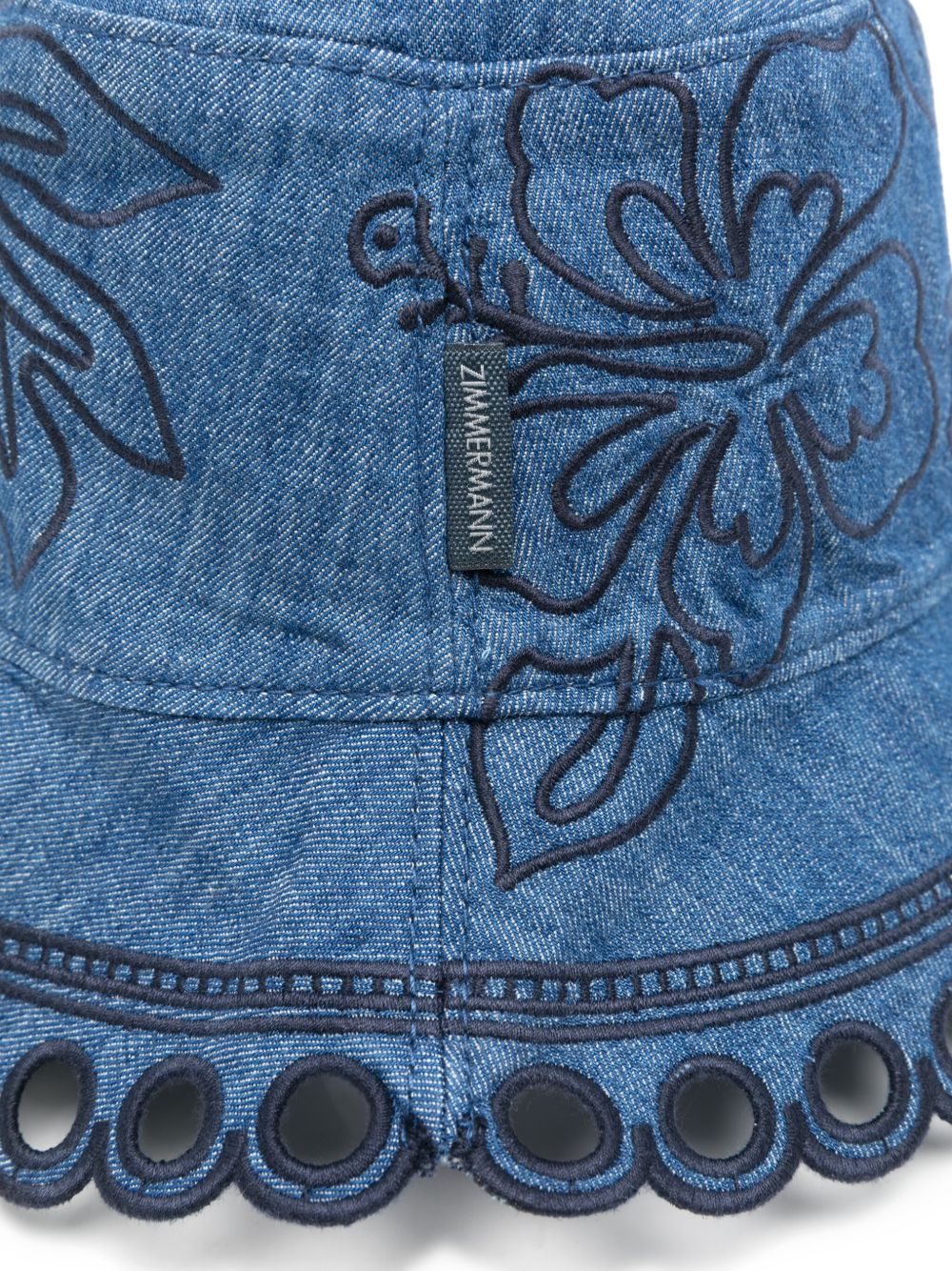 Zimmermann Zimmermann Embroidered denim hat