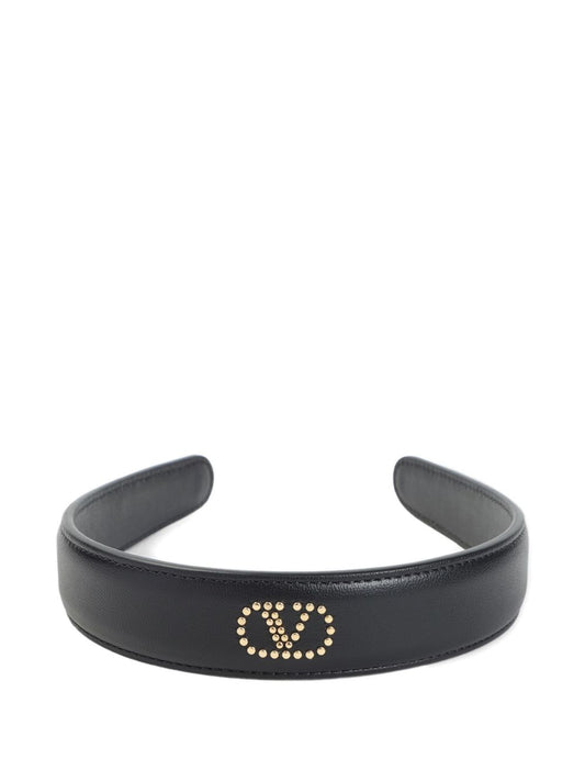 Valentino Garavani Valentino Garavani stud-embellished Leather Headband