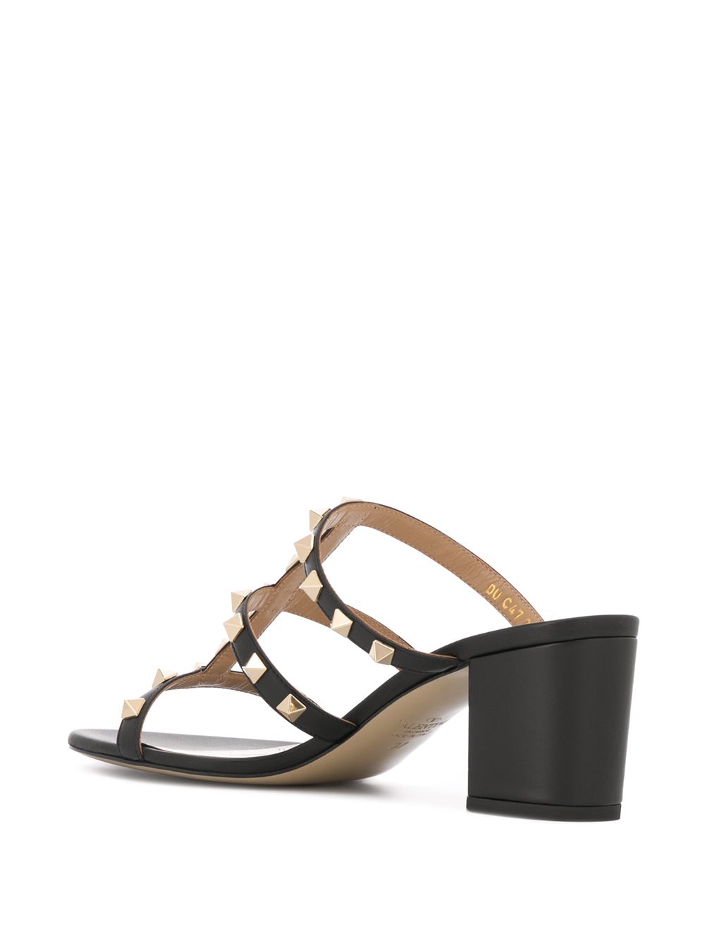 Valentino Garavani Valentino Garavani Rockstud Calfskin Slider Sandal 60mm
