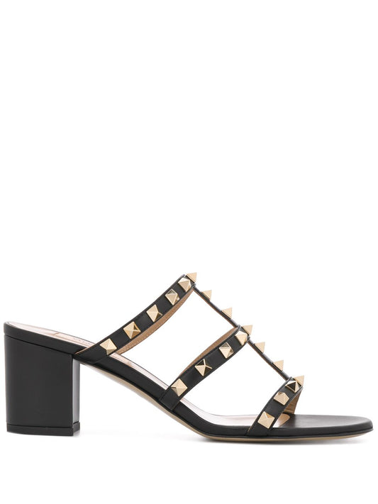 Valentino Garavani Valentino Garavani Rockstud Calfskin Slider Sandal 60mm