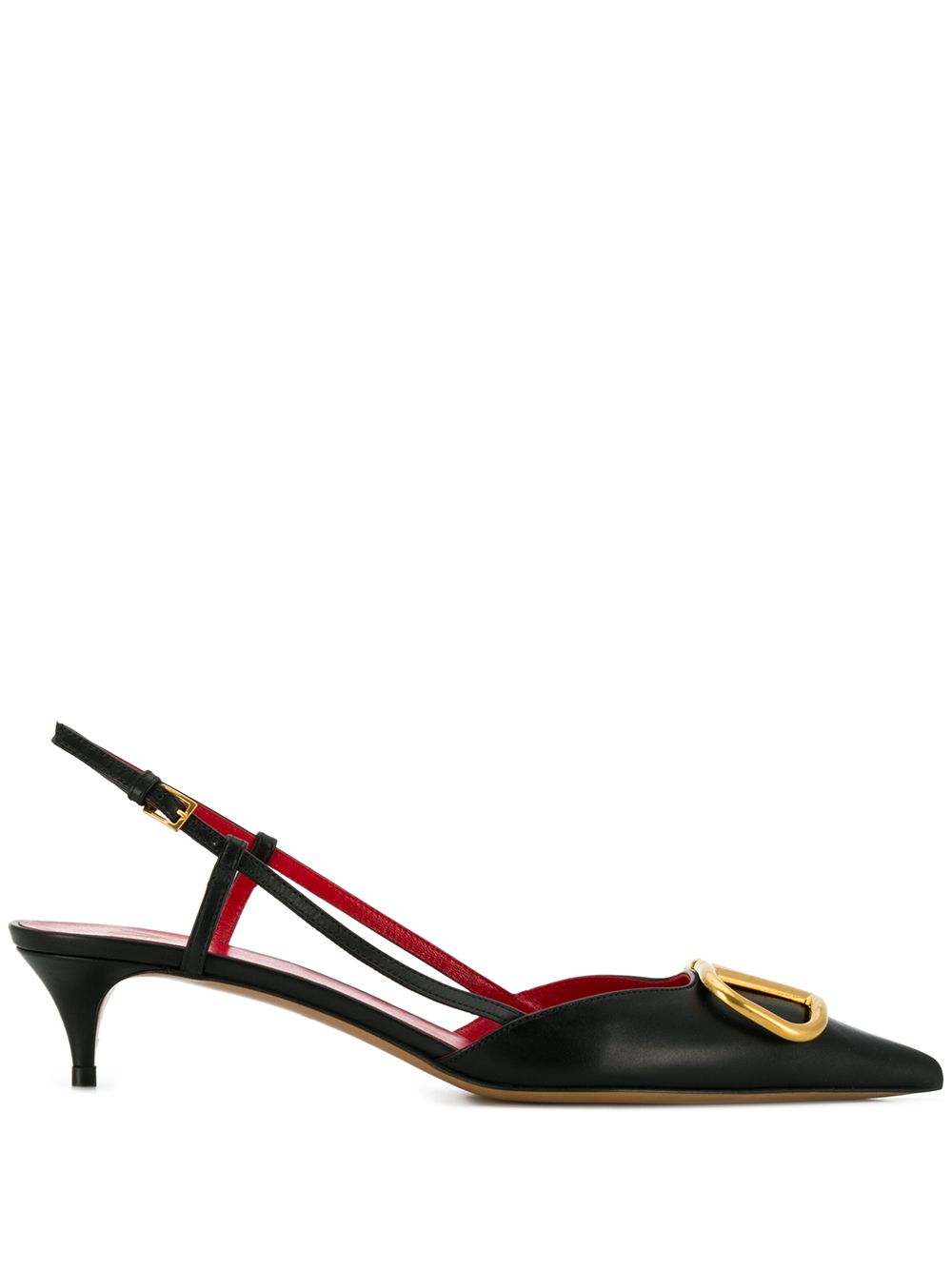 Valentino Garavani Valentino Garavani Vlogo Signature Slingback Décolleté In Calfskin 40mm