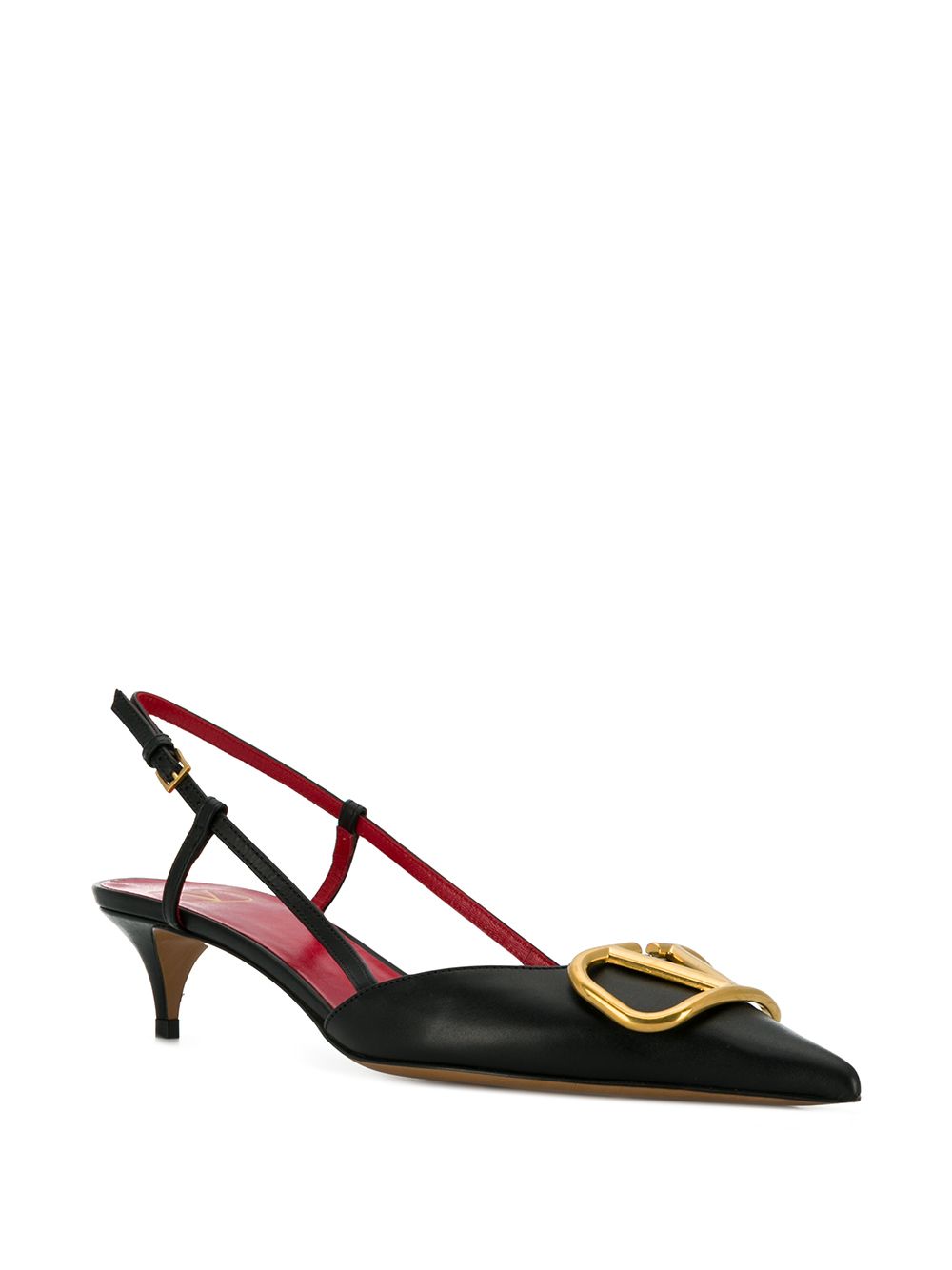 Valentino Garavani Valentino Garavani Vlogo Signature Slingback Décolleté In Calfskin 40mm