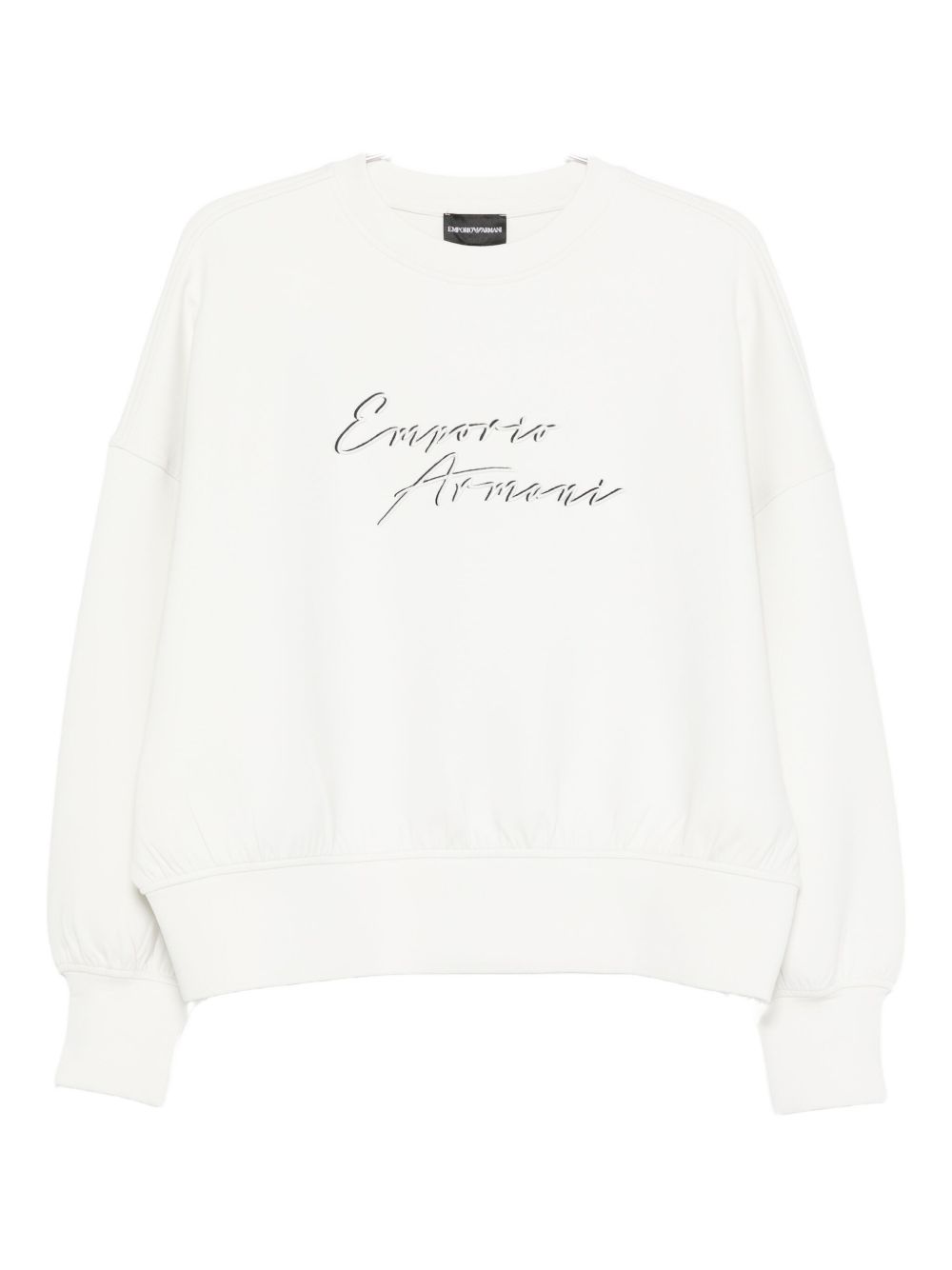 Emporio Armani Emporio Armani Crewneck sweatshirt in double jersey with ASV logo embroidery