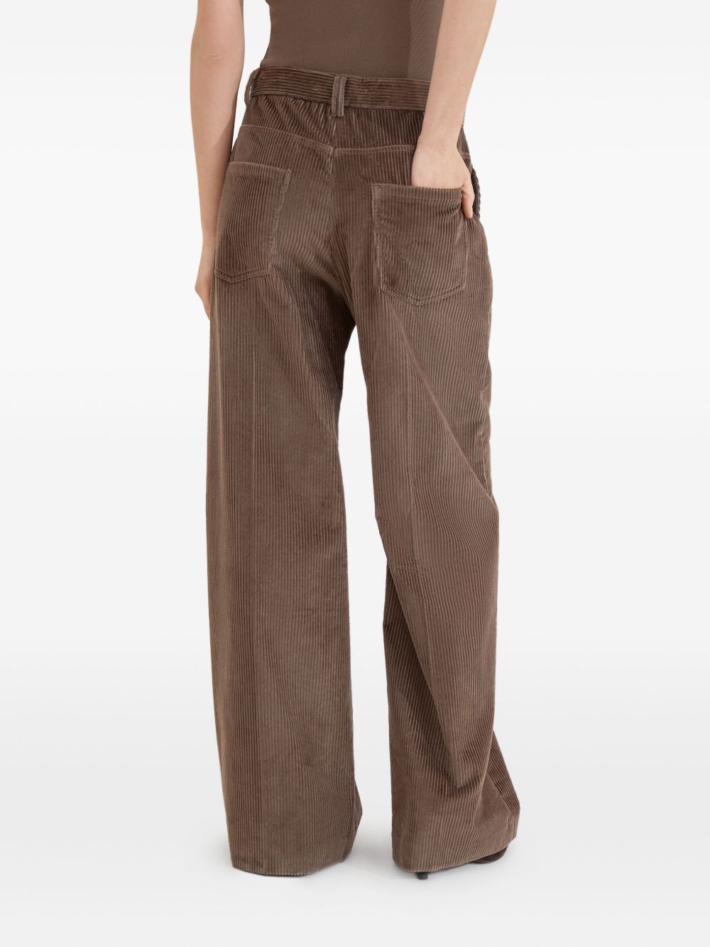 Brunello Cucinelli Brunello Cucinelli Wide leg cotton trousers