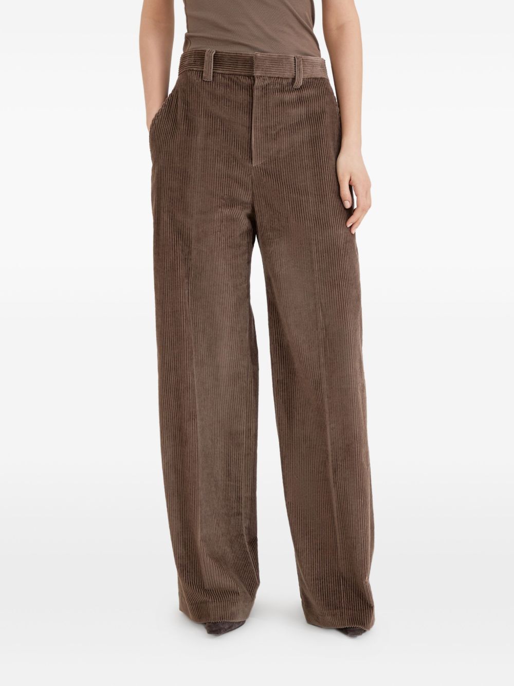 Brunello Cucinelli Brunello Cucinelli Wide leg cotton trousers