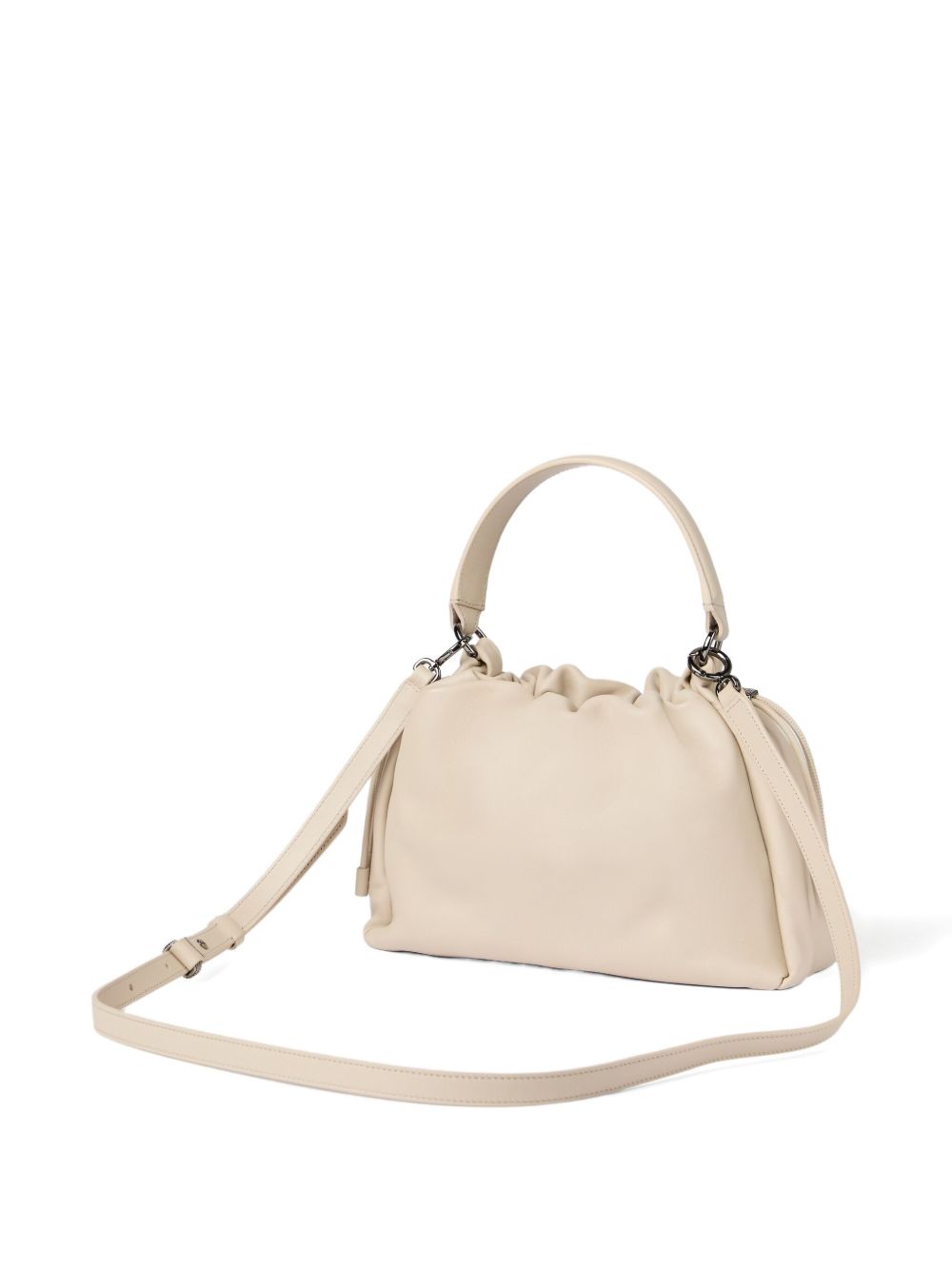 Brunello Cucinelli Brunello Cucinelli Mellow small bucket bag in soft leather with monili