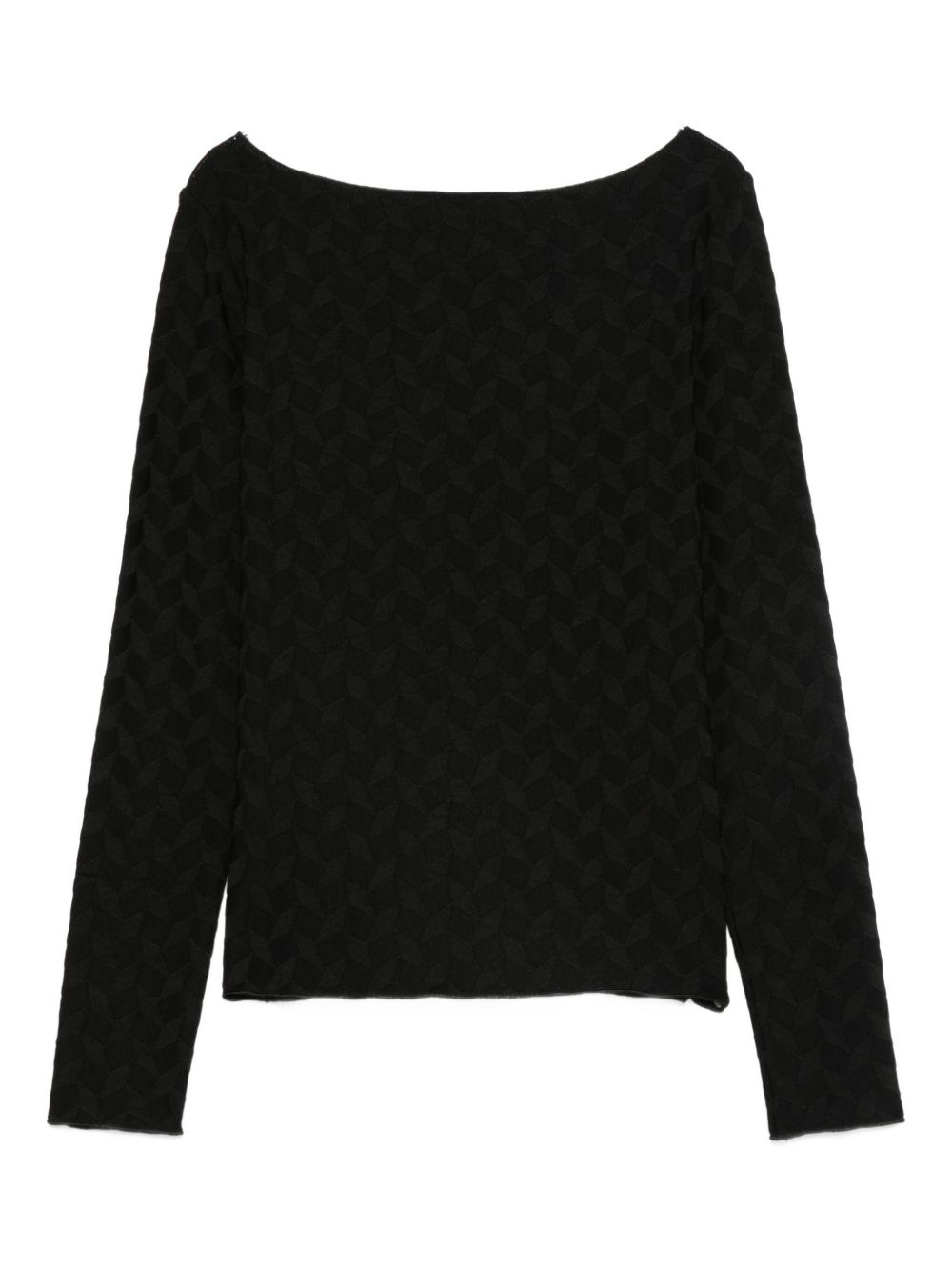 Emporio Armani Emporio Armani Jacquard jersey sweater with geometric pattern