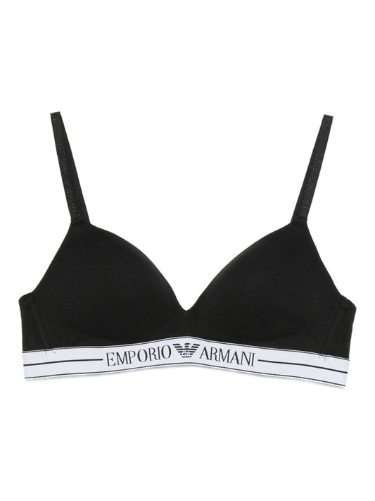 Emporio Armani Emporio Armani ASV organic-cotton, padded triangle bra with logo underband