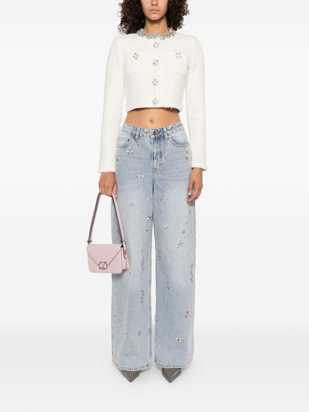 Self-Portrait Self-Portrait Embellished-buttons cardigan