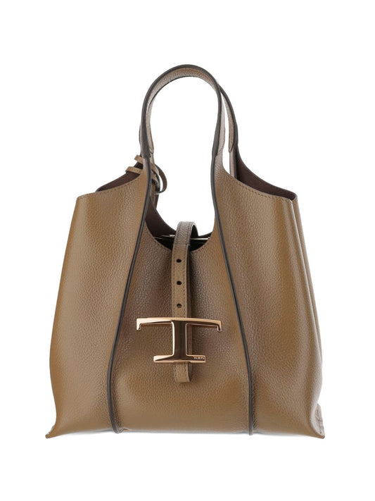 Tod'S Tod's T Timeless Mini Leather Shopping Bag