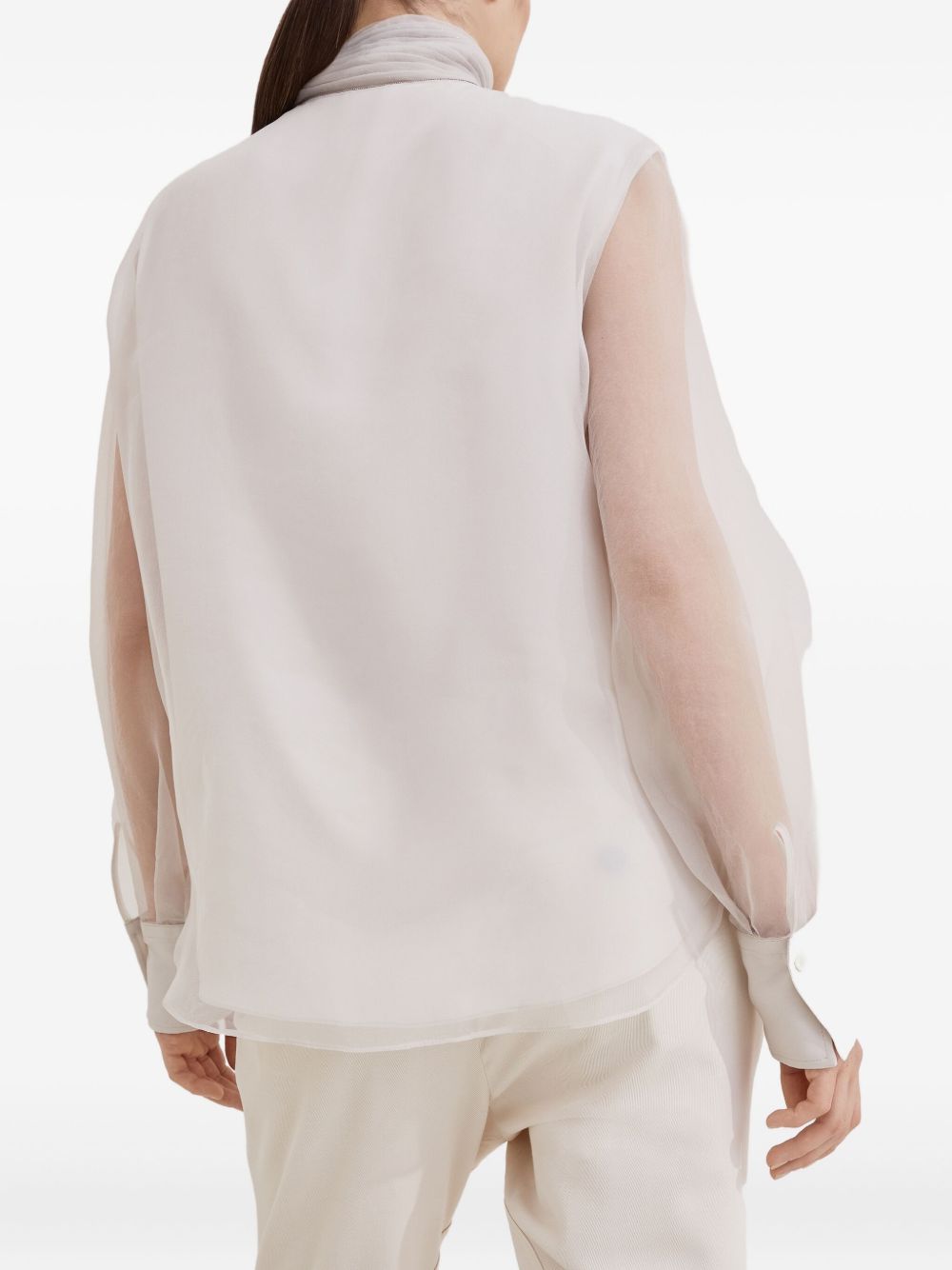 Brunello Cucinelli Brunello Cucinelli Pussybow silk blouse