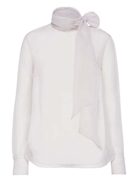 Brunello Cucinelli Brunello Cucinelli Pussybow silk blouse