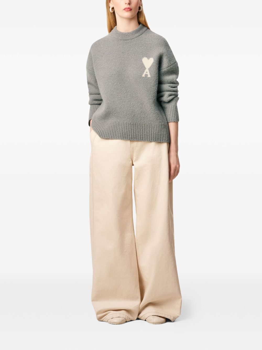 Ami Paris Ami Paris Sweaters Grey