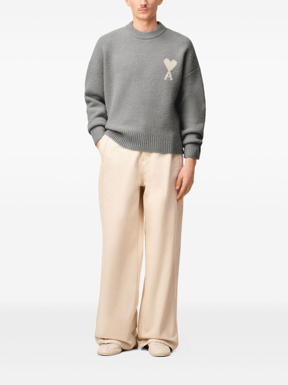 Ami Paris Ami Paris Sweaters Grey