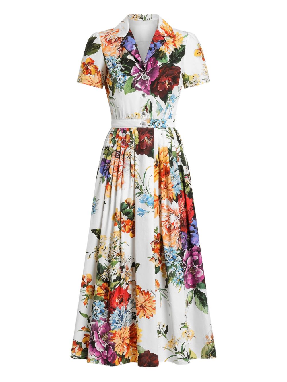Dolce & Gabbana Dolce & Gabbana Poplin dress with flower bouquet print