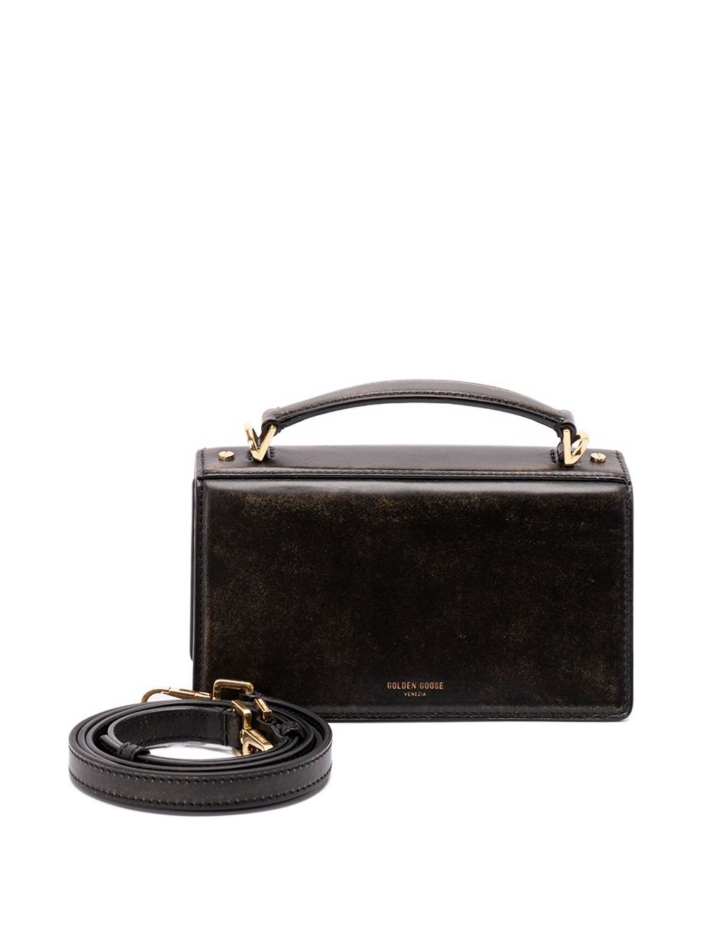 Golden Goose Golden Goose Venezia Bag in boarded leather with gold details