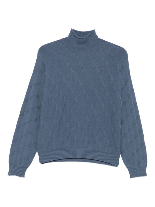 Emporio Armani Emporio Armani High-neck diamond-pattern sweater