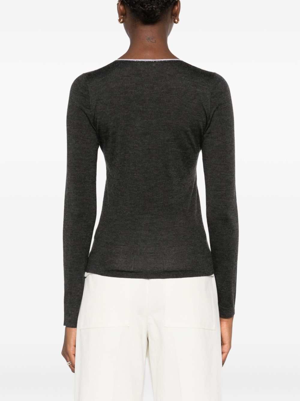Brunello Cucinelli Brunello Cucinelli V-neck embellished sweater