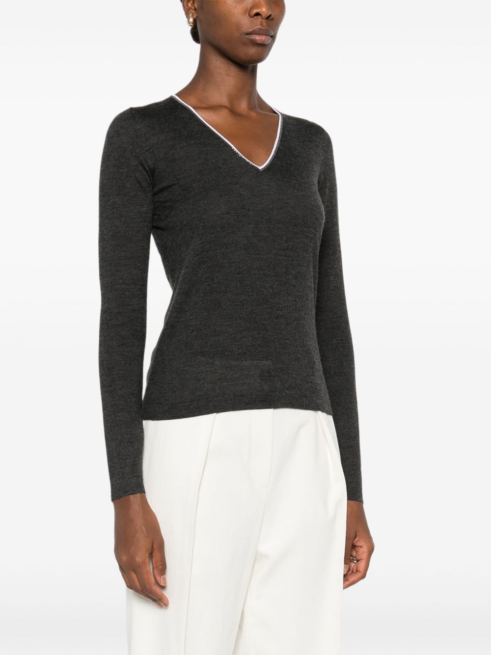 Brunello Cucinelli Brunello Cucinelli V-neck embellished sweater