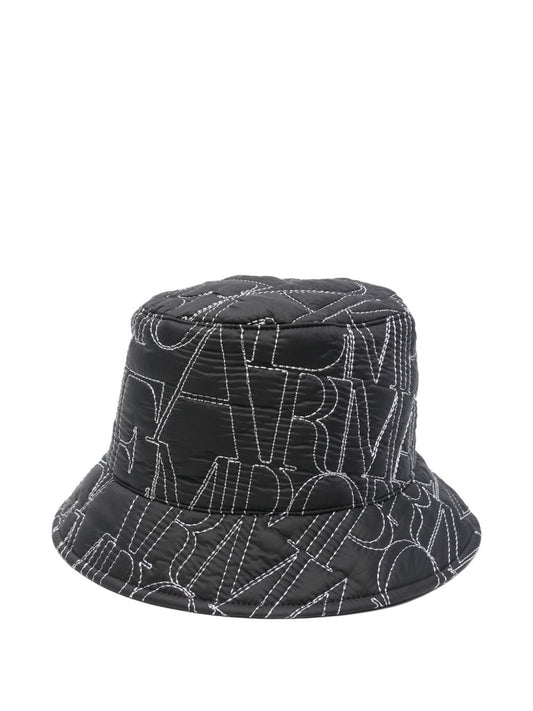 Emporio Armani Emporio Armani Logo-embroidered quilted bucket hat